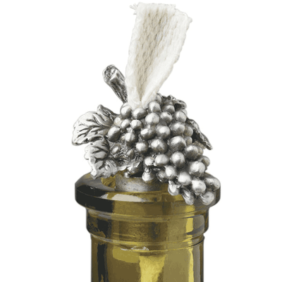 Pewter Grapes Bottle Candle