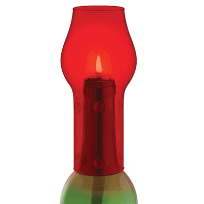Glass Bottle Chimney- Red