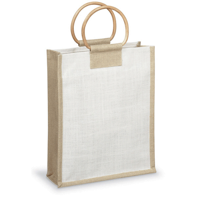 Epic 3 Bottle Jute Carrier w/ Wood Handle