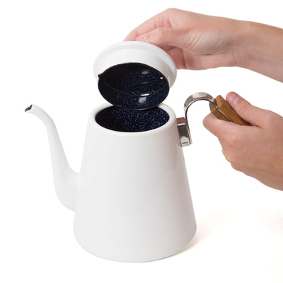 Hario Bona 0.8 QT Enamel Pourover Coffee Kettle -