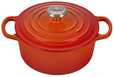 Le Creuset Signature 13.25 Quart Round Enameled Cast Iron Dutch Oven - Flame