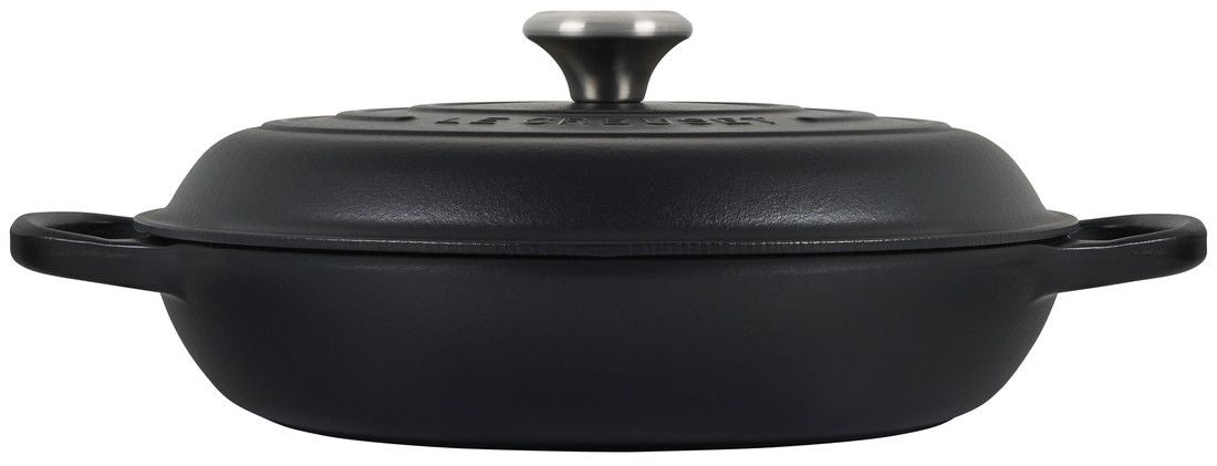 Signature 10-1/2 in. x 18-1/2 in. Enameled Cast Iron Roasting-Baking Pan in  Obsidian Black