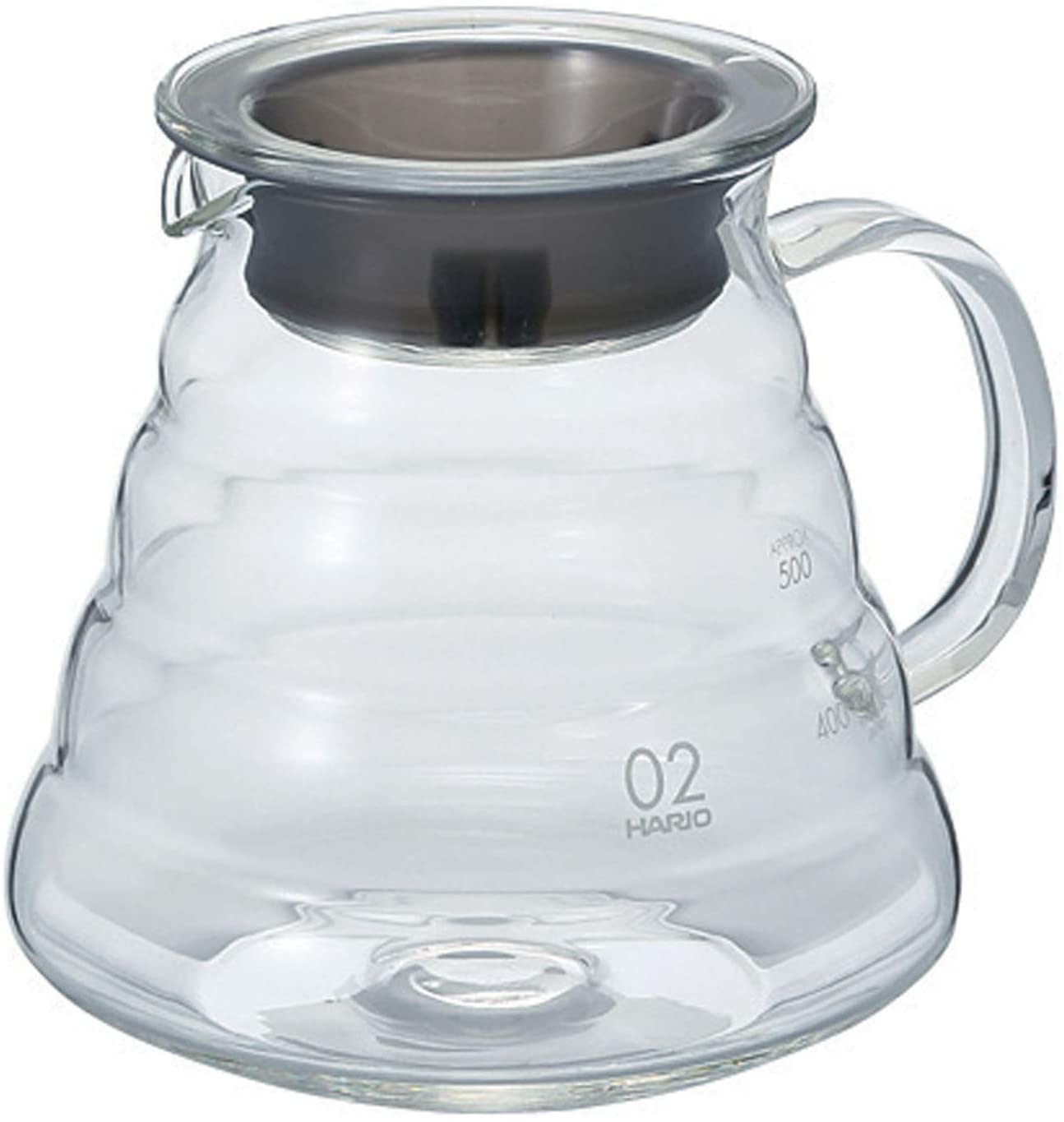 Hario V60 Clear Glass Range Coffee Server, 600 mL/0.6 QT