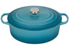 Le Creuset Signature 2.75 Quart Oval Enameled Cast Iron Dutch Oven - Caribbean