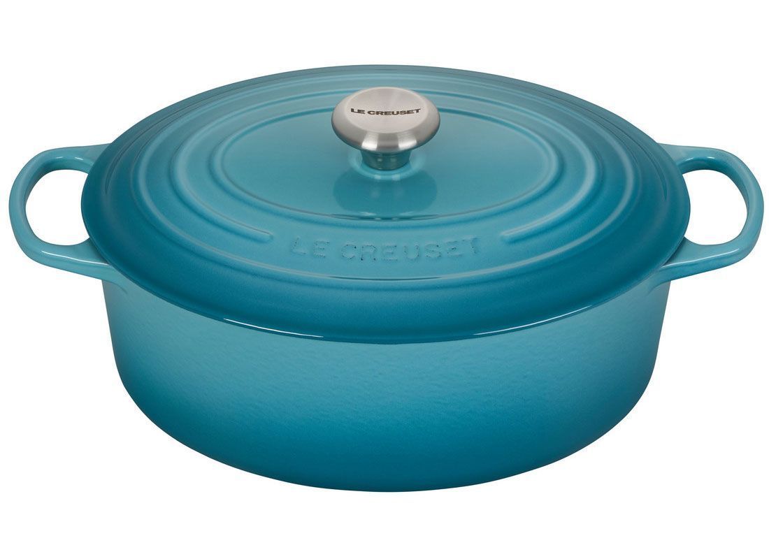 Le Creuset Signature 2.75 Quart Oval Enameled Cast Iron Dutch Oven - Caribbean