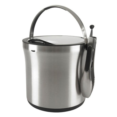 OXO Steel 4 Qt. Ice Bucket And Tong Set Stainless Steel