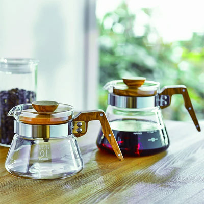 Hario V60 Coffee Server w/Olive Wood Handle
