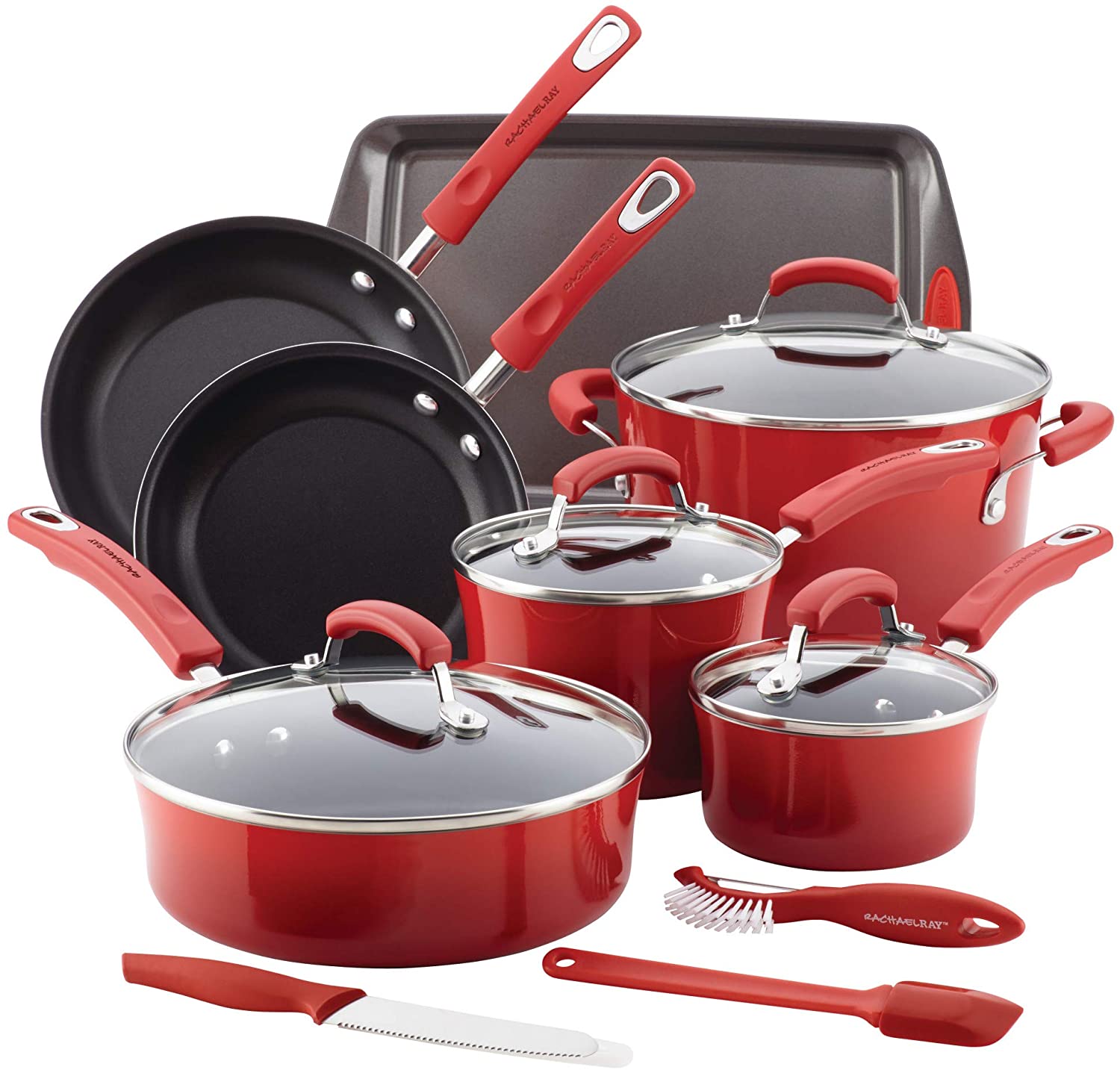 Rachael Ray Create Delicious Nonstick Cookware Pots and Pans Set, 13 P -  Winestuff