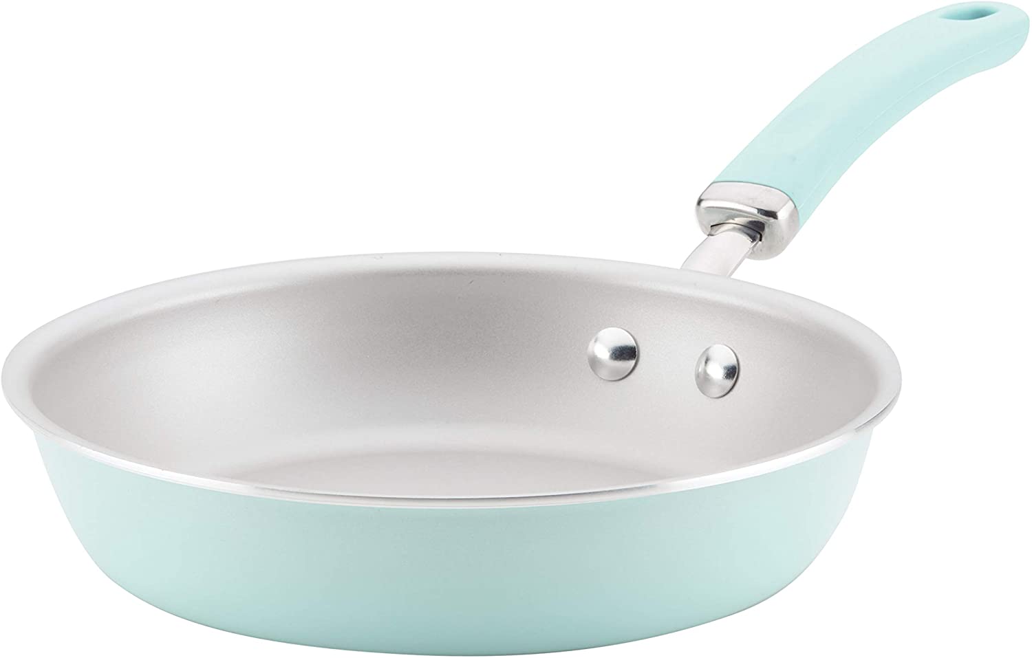 Rachael Ray Create Delicious 10-Piece Cookware Set in Stainless Steel with  Light Blue Handles