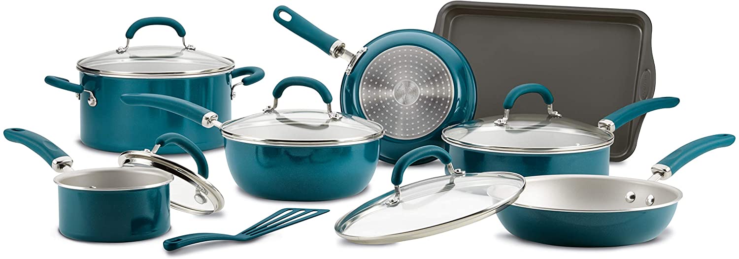 Essentials Hard Anodized Nonstick Cookware Set, 13-piece