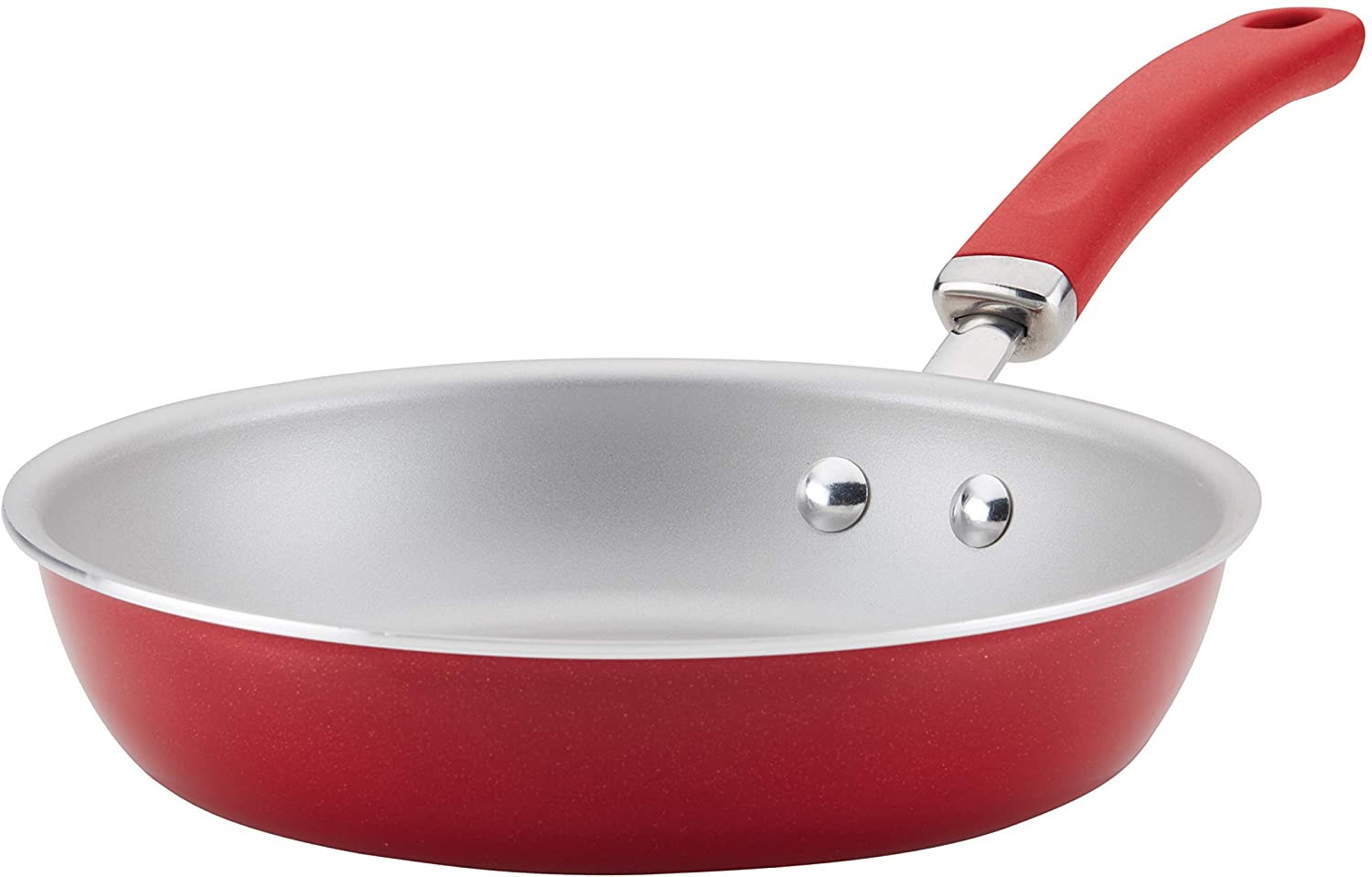 Rachael Ray Red Create Delicious Aluminum Nonstick Covered 9.5 in Deep Skillet