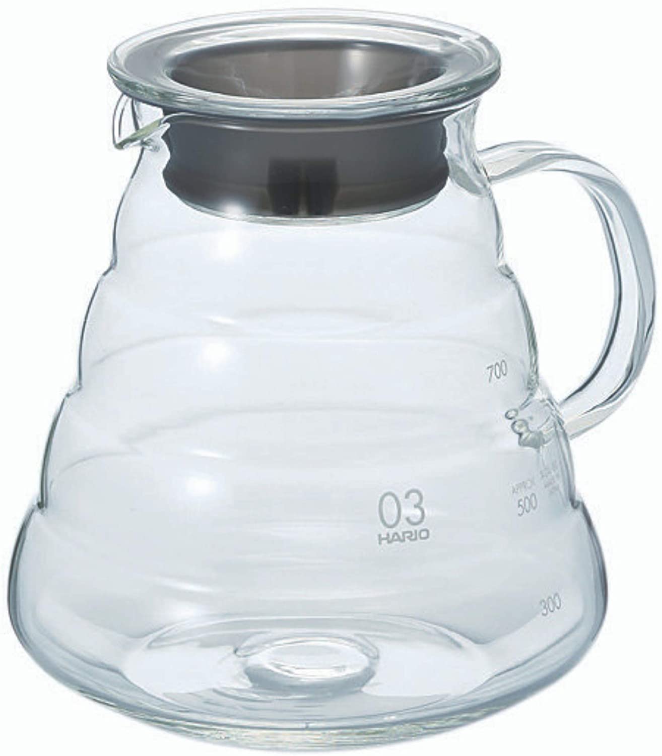Hario V60 Clear Glass Range Coffee Server, 800 mL/0.8 QT