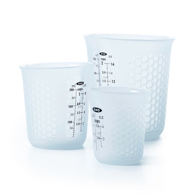 6-Piece Plastic Measuring Cups (White), OXO