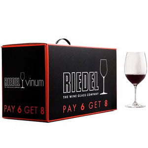 Riedel Vinum Bordeaux / Cabernet Stemware, Set of 6 + 2 Free (Set of 8)