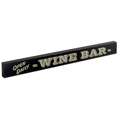 Wine Bar- Open Daily Large Wood Block Sign
