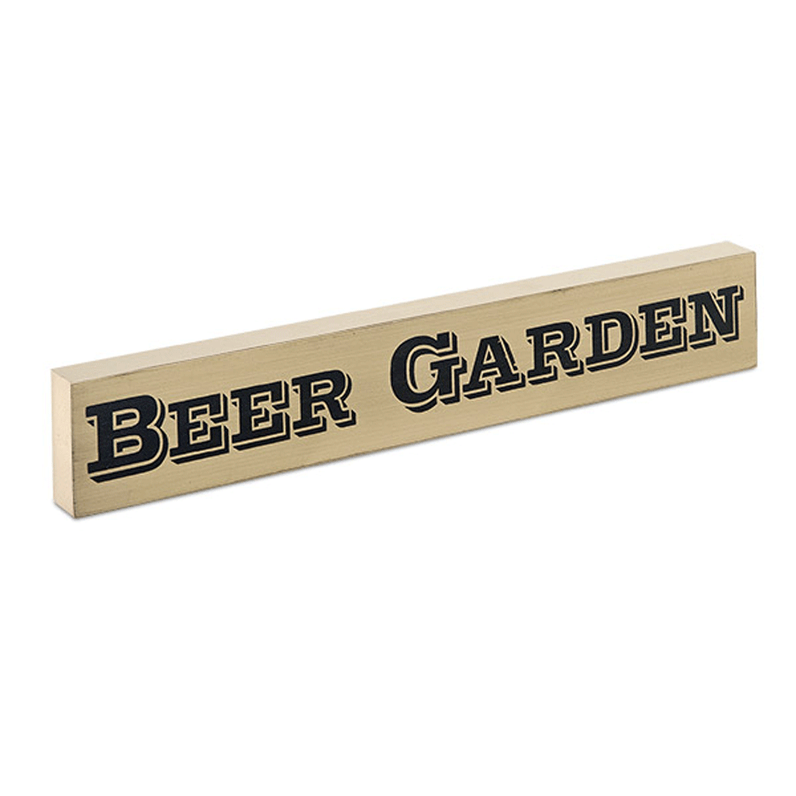 Beer Garden Wood Block Sign - Small
