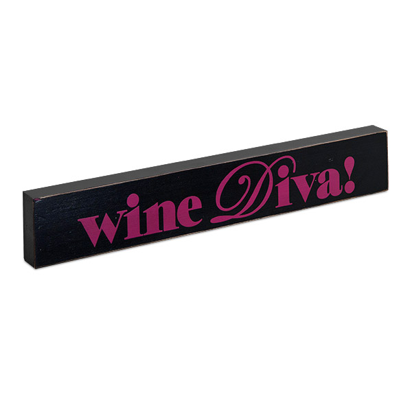 Wine Diva! Wood Block Sign- Small
