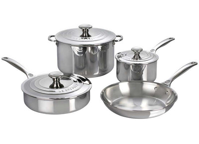 Le Creuset 7 Piece Stainless Steel Cookware Set