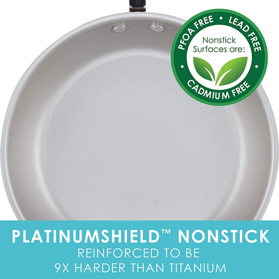 Rachael Ray Create Delicious 9.5 Inch Nonstick Deep Fry Pan, Light Blue Shimmer