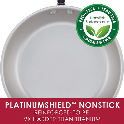 Rachael Ray Create Delicious 9.5 Inch Nonstick Deep Fry Pan, Red Shimmer