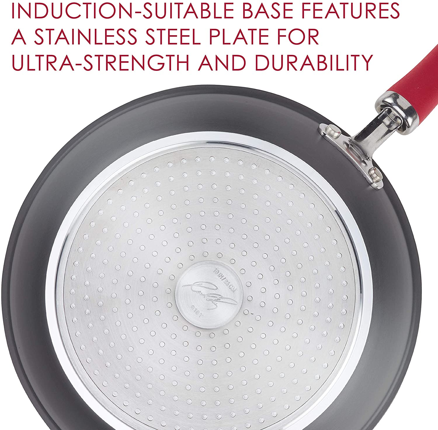 Rachael Ray Cook + Create Aluminum Nonstick Frying Pan 10 Red