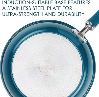 Rachael Ray Create Delicious 2 Piece Nonstick Skillet Set, Teal Shimmer