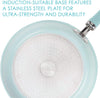 Rachael Ray Create Delicious 9.5 Inch Nonstick Deep Fry Pan, Light Blue Shimmer