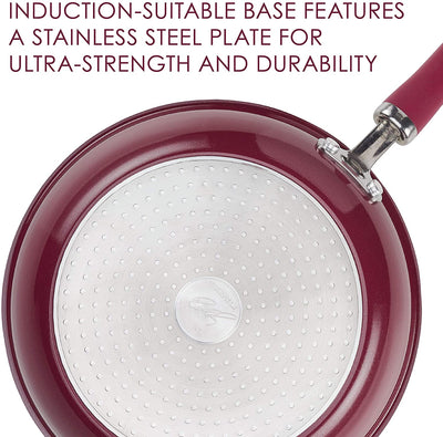Rachael Ray Create Delicious Nonstick Cookware Pots and Pans Set, 13 Piece, Burgundy Shimmer