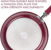 Rachael Ray Create Delicious 2 Piece Nonstick Skillet Set, Burgundy Shimmer