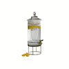 3 Gallon Kingston Glass Beverage Server With Ice Chiller- Antique Gold