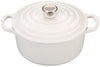 Le Creuset Signature 4.5 Quart Round Enameled Cast Iron Dutch Oven - White