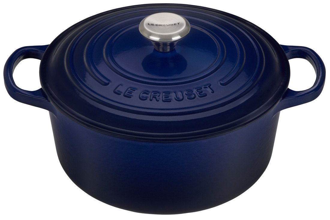 Le Creuset Signature 7.25 Quart Round Enameled Cast Iron Dutch Oven - Indigo