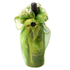 True Fabrications Sheer Gala Green Wine Bag