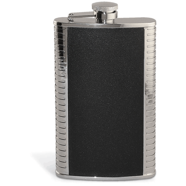 Epic Silver and Black Flask- 9 oz.
