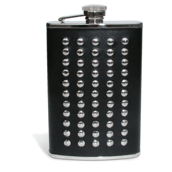 Epic Leather Riveted Flask- 8 oz.