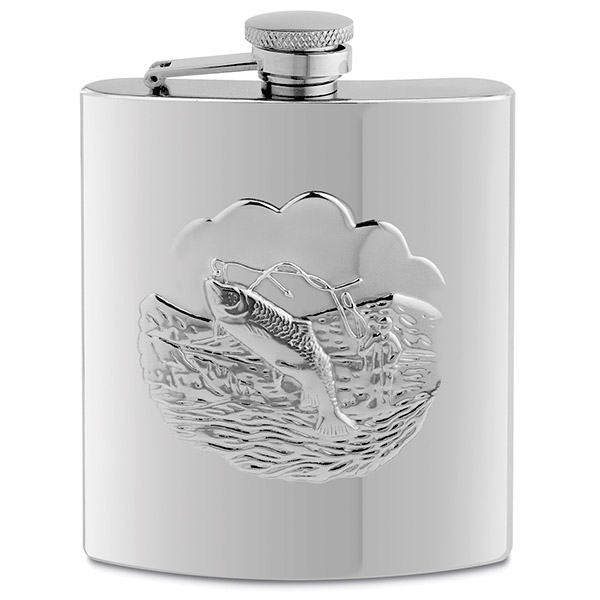 Fishing Stainless Steel Flask- 8 oz.