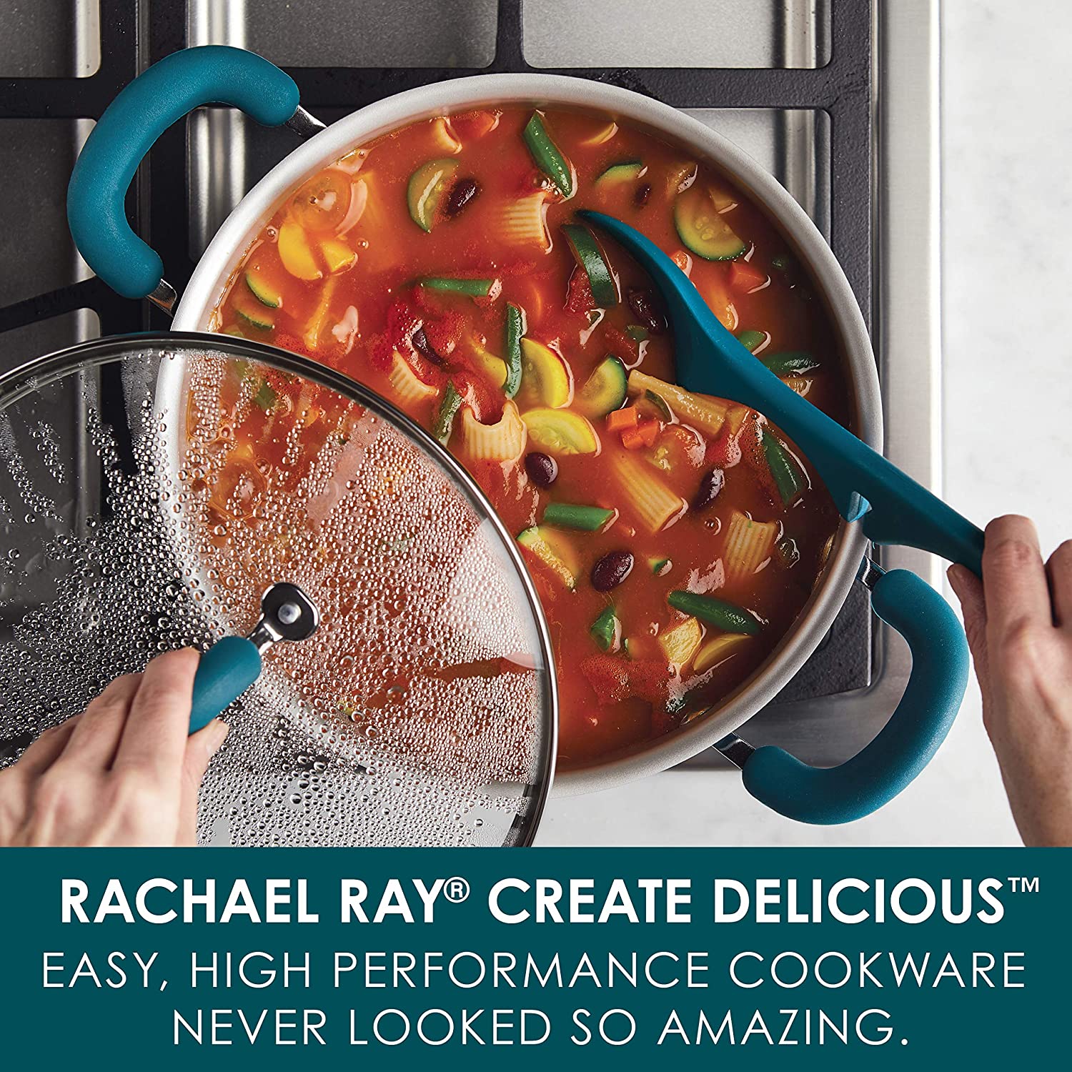 Rachael Ray 12 Qt Create Delicious Enamel on Steel Stockpot 
