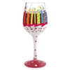 Birthday Painted Wine Glass