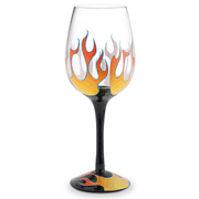 Rock On Painted Wine Glass