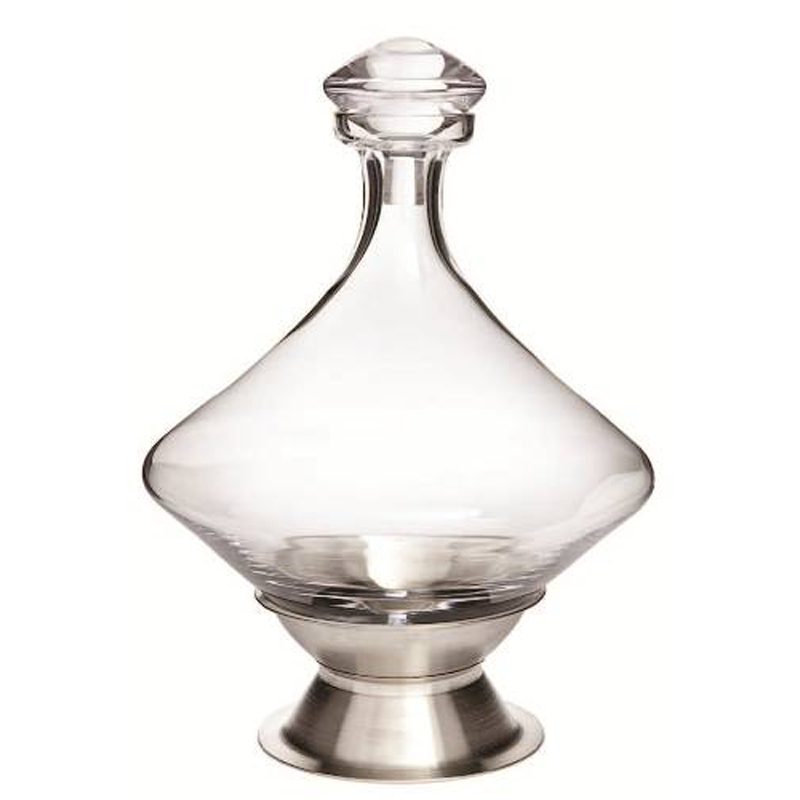 Orbital Wine Decanter w / Silver Plated Base