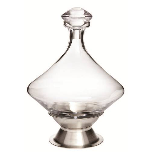 Barski Glass Wine Decanter With Stopper - 30 Oz Crystal Carafe For Red & White Wine, Made In Europe