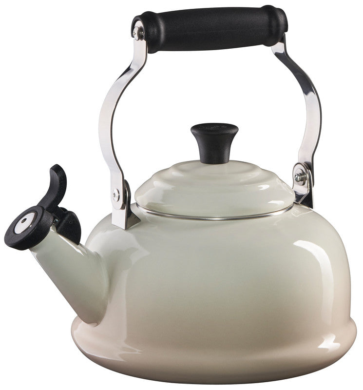 Le Creuset Demi 1.25-Qt. White Stovetop Whistling Tea Kettle + Reviews