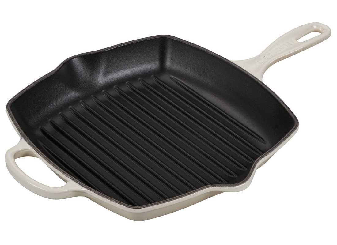 Le Creuset Oyster Signature 10.25-in. Iron Handle Skillet