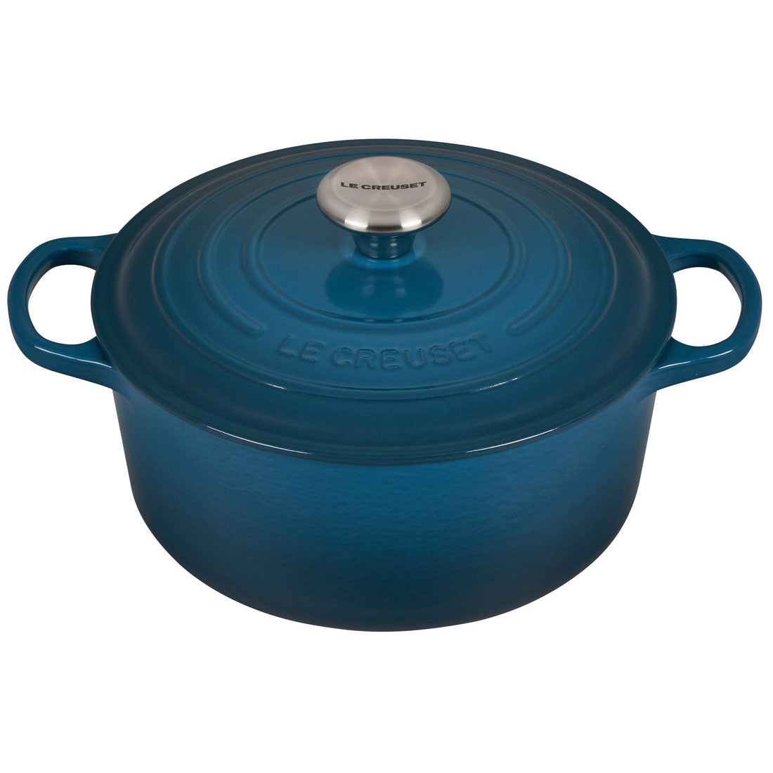 5 Quart Enameled Cast Iron Round Dutch Oven Braiser, Blue, 1 PIECE