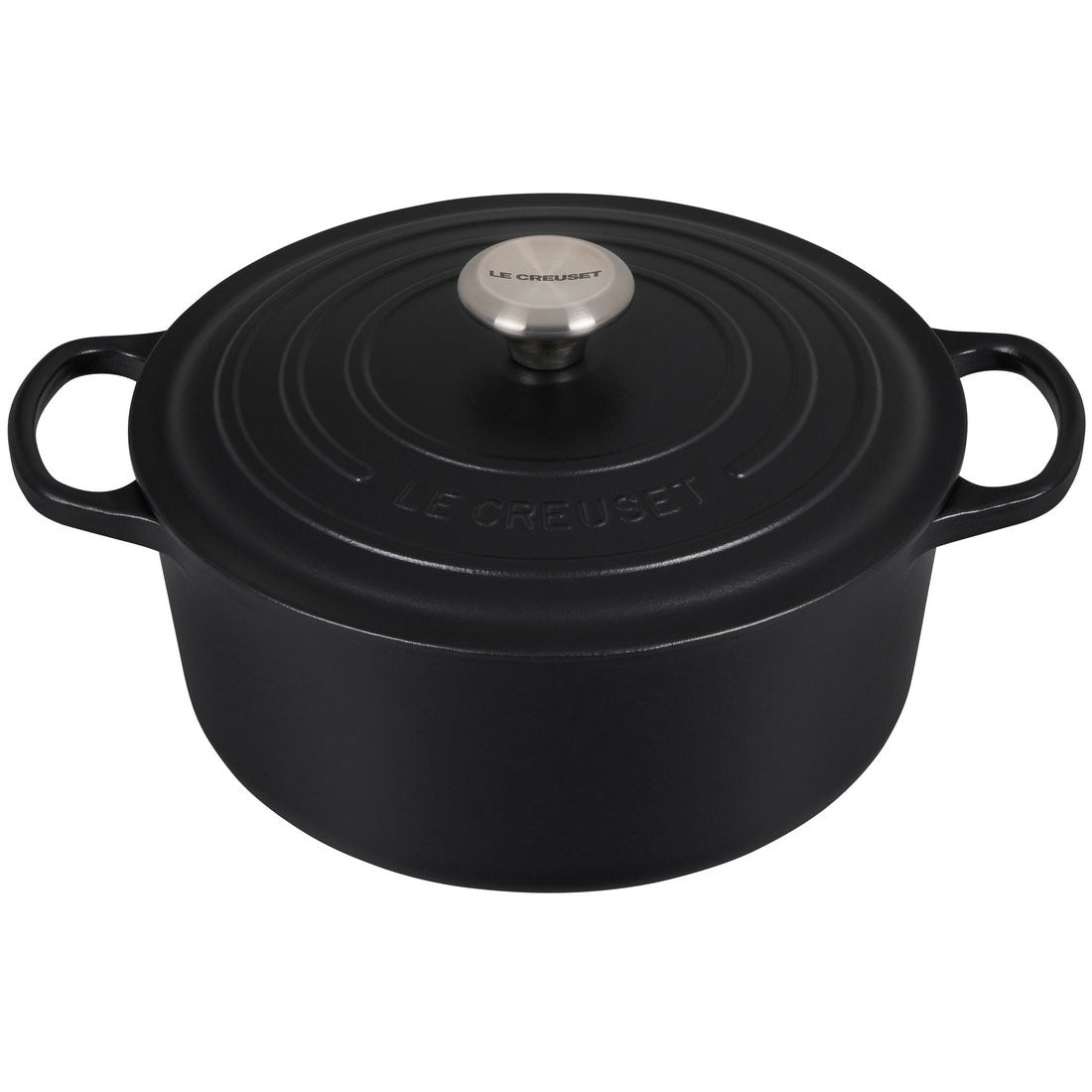 Le Creuset Signature 5.5 Quart Round Enameled Cast Iron Dutch Oven - Licorice