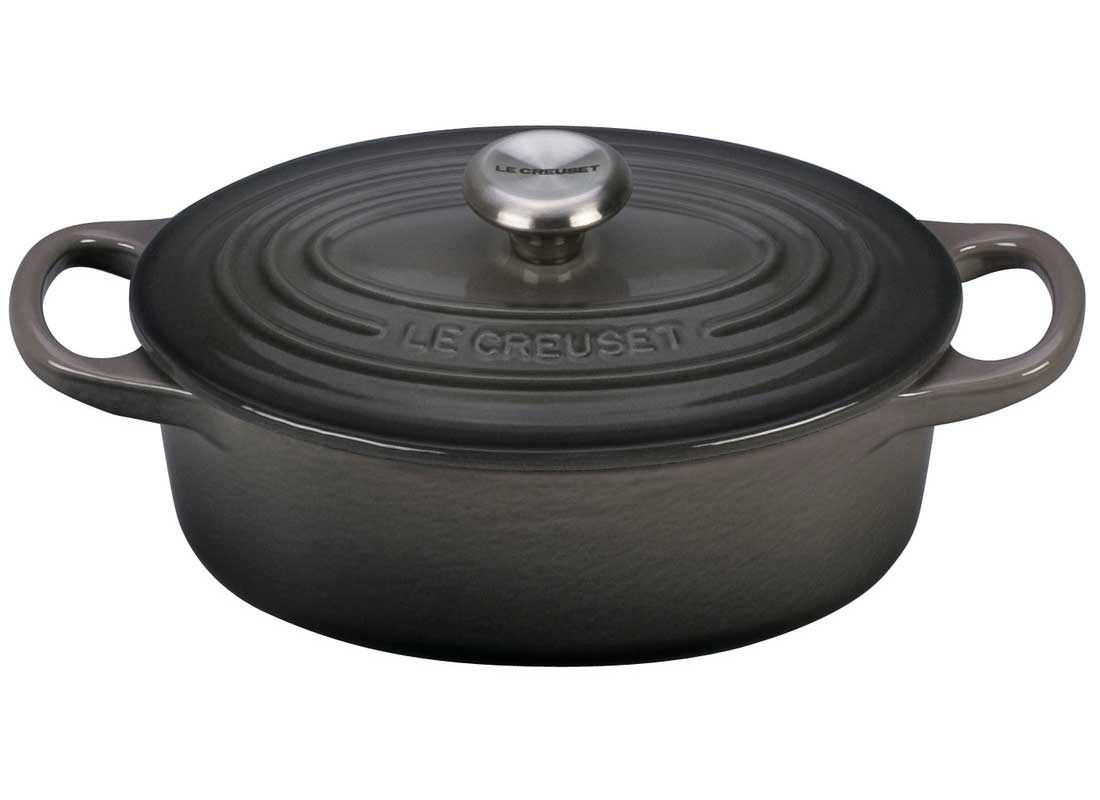 Oval Enameled Cast Iron Dutch Oven