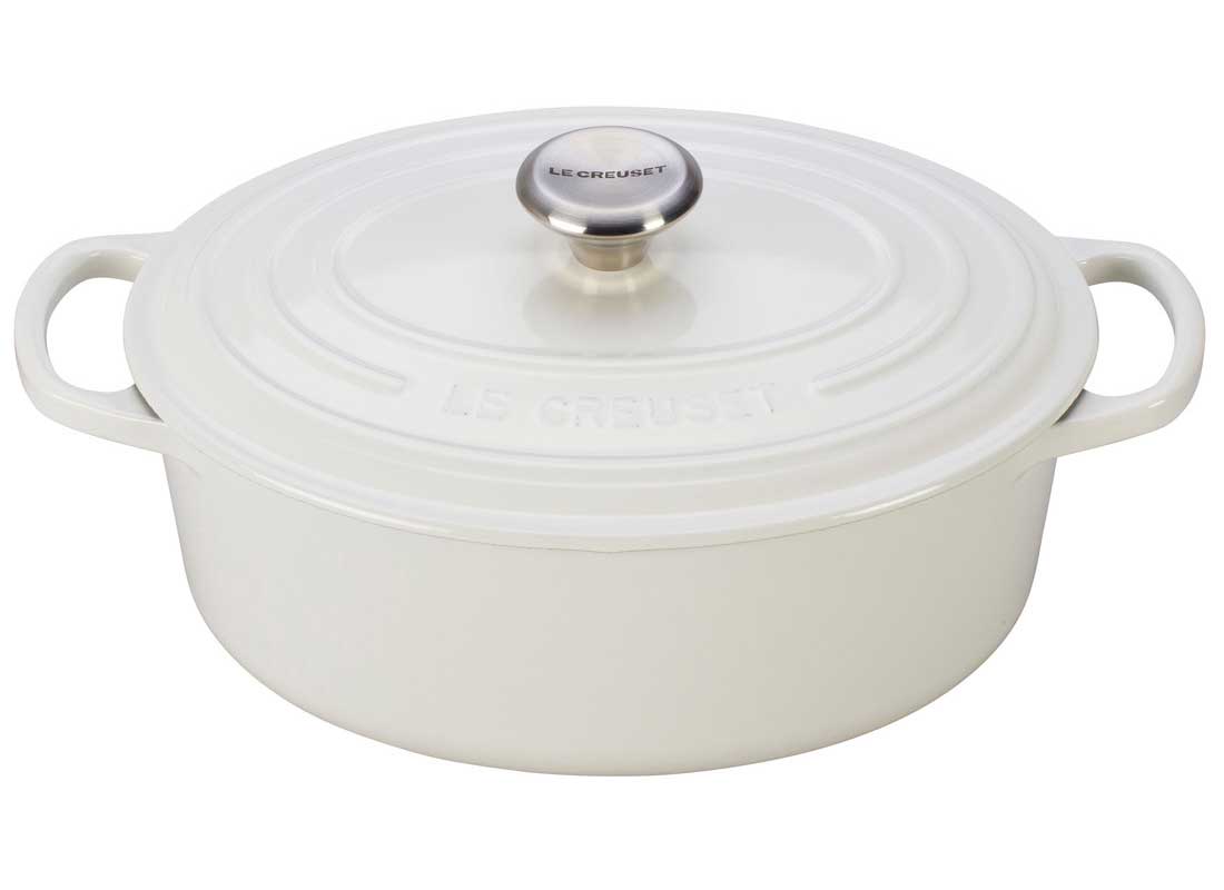 Le Creuset Signature 9.5 Quart Oval Enameled Cast Iron Dutch Oven - White