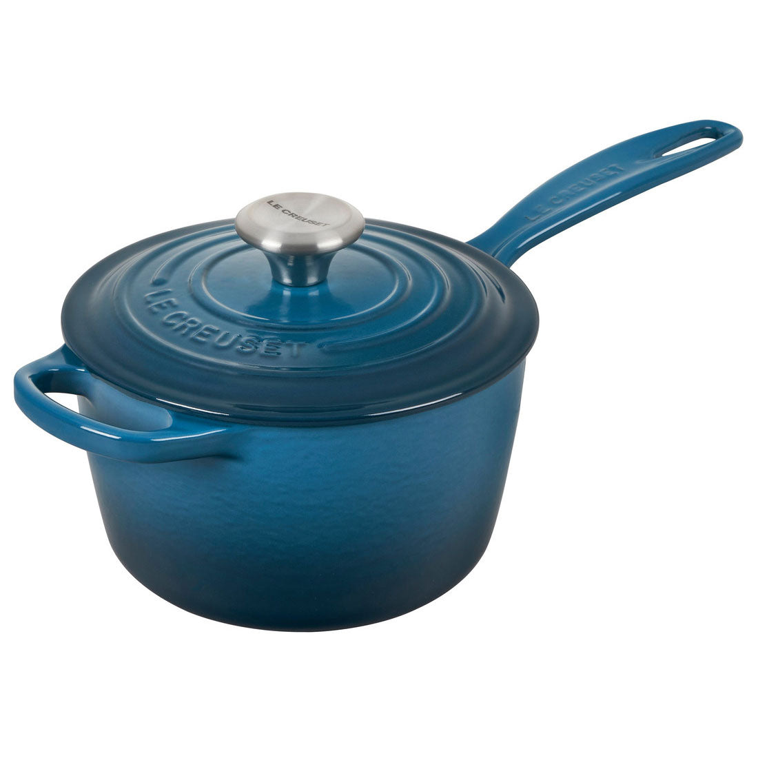 Le Creuset 1.75-Qt. Enameled Cast Iron Signature Saucepan - Sea Salt