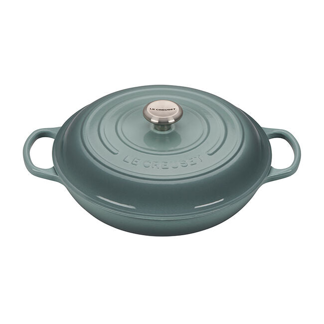 Le Creuset 5 Quart Signature Cast Iron Braiser - Sea Salt