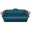 Le Creuset 4 Quart Heritage Covered Rectangular Stoneware Casserole